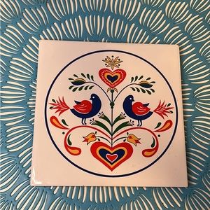 Dutch print trivet tile